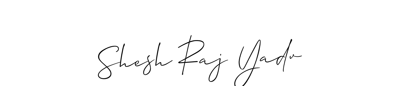 You should practise on your own different ways (Allison_Script) to write your name (Shesh Raj Yadv) in signature. don't let someone else do it for you. Shesh Raj Yadv signature style 2 images and pictures png