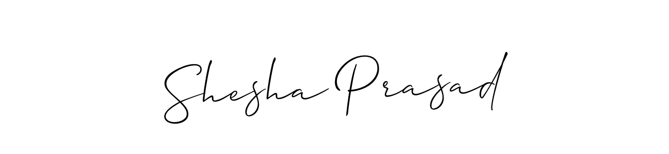 Create a beautiful signature design for name Shesha Prasad. With this signature (Allison_Script) fonts, you can make a handwritten signature for free. Shesha Prasad signature style 2 images and pictures png