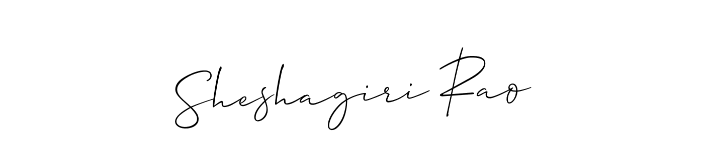 Also You can easily find your signature by using the search form. We will create Sheshagiri Rao name handwritten signature images for you free of cost using Allison_Script sign style. Sheshagiri Rao signature style 2 images and pictures png