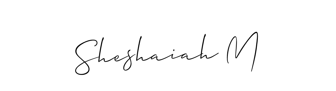 Sheshaiah M stylish signature style. Best Handwritten Sign (Allison_Script) for my name. Handwritten Signature Collection Ideas for my name Sheshaiah M. Sheshaiah M signature style 2 images and pictures png