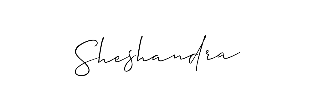 Design your own signature with our free online signature maker. With this signature software, you can create a handwritten (Allison_Script) signature for name Sheshandra. Sheshandra signature style 2 images and pictures png
