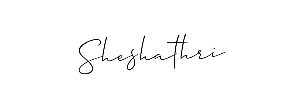 Use a signature maker to create a handwritten signature online. With this signature software, you can design (Allison_Script) your own signature for name Sheshathri. Sheshathri signature style 2 images and pictures png