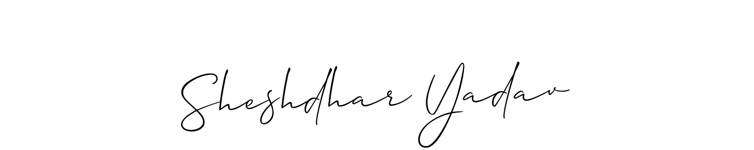 You should practise on your own different ways (Allison_Script) to write your name (Sheshdhar Yadav) in signature. don't let someone else do it for you. Sheshdhar Yadav signature style 2 images and pictures png