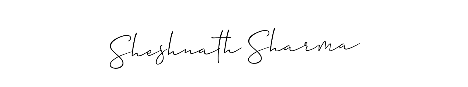 Use a signature maker to create a handwritten signature online. With this signature software, you can design (Allison_Script) your own signature for name Sheshnath Sharma. Sheshnath Sharma signature style 2 images and pictures png