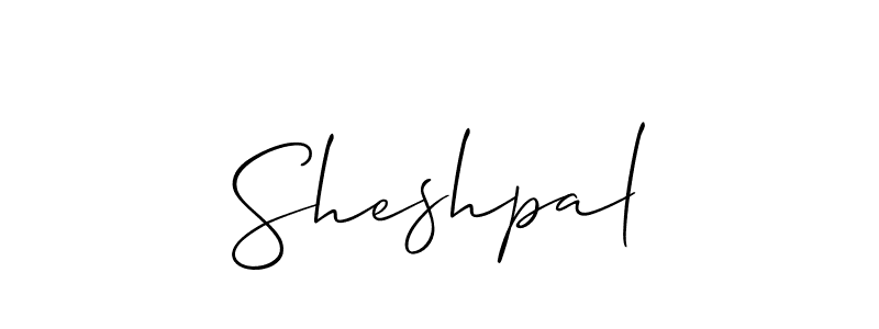 Use a signature maker to create a handwritten signature online. With this signature software, you can design (Allison_Script) your own signature for name Sheshpal. Sheshpal signature style 2 images and pictures png