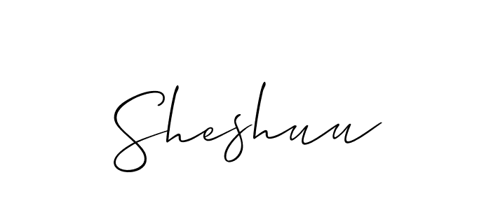 How to make Sheshuu signature? Allison_Script is a professional autograph style. Create handwritten signature for Sheshuu name. Sheshuu signature style 2 images and pictures png