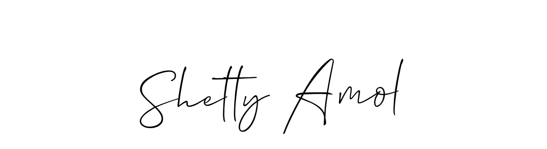 Make a beautiful signature design for name Shetty Amol. With this signature (Allison_Script) style, you can create a handwritten signature for free. Shetty Amol signature style 2 images and pictures png