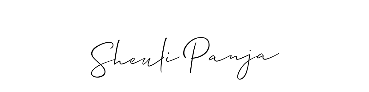 How to Draw Sheuli Panja signature style? Allison_Script is a latest design signature styles for name Sheuli Panja. Sheuli Panja signature style 2 images and pictures png