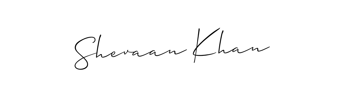 How to make Shevaan Khan name signature. Use Allison_Script style for creating short signs online. This is the latest handwritten sign. Shevaan Khan signature style 2 images and pictures png