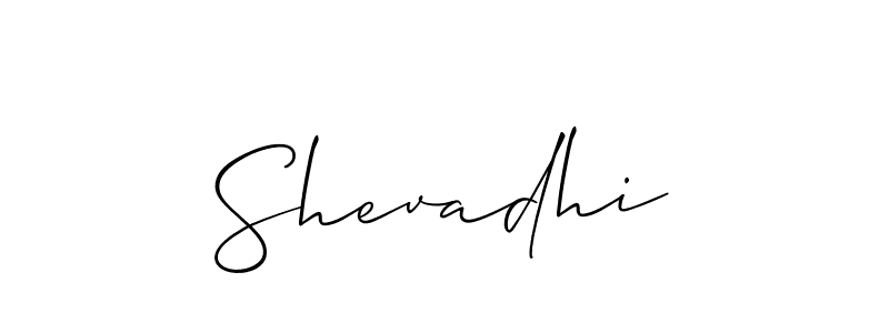 Similarly Allison_Script is the best handwritten signature design. Signature creator online .You can use it as an online autograph creator for name Shevadhi. Shevadhi signature style 2 images and pictures png