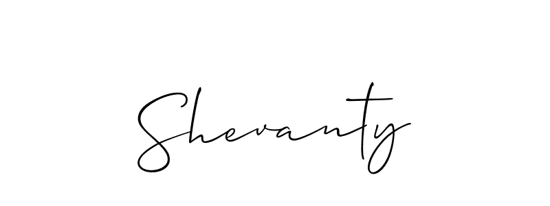 Also we have Shevanty name is the best signature style. Create professional handwritten signature collection using Allison_Script autograph style. Shevanty signature style 2 images and pictures png
