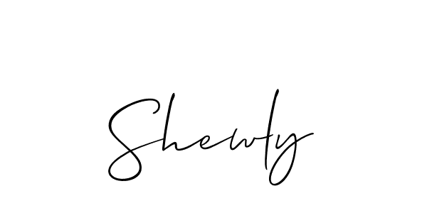 How to make Shewly signature? Allison_Script is a professional autograph style. Create handwritten signature for Shewly name. Shewly signature style 2 images and pictures png