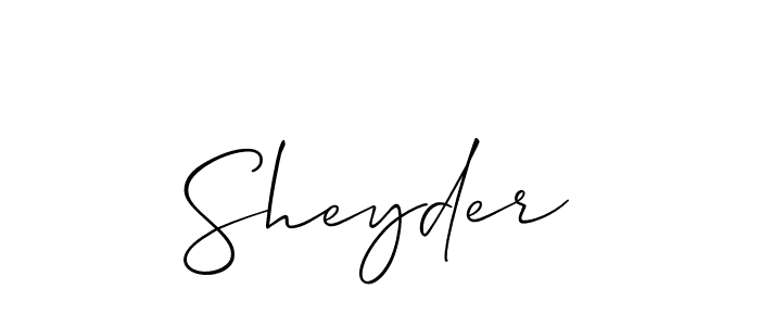 The best way (Allison_Script) to make a short signature is to pick only two or three words in your name. The name Sheyder include a total of six letters. For converting this name. Sheyder signature style 2 images and pictures png