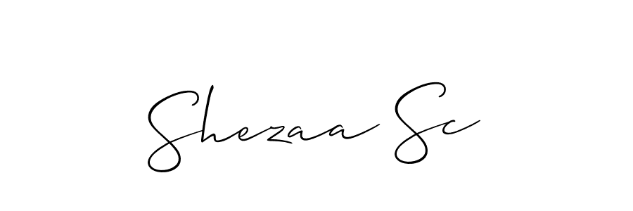 Allison_Script is a professional signature style that is perfect for those who want to add a touch of class to their signature. It is also a great choice for those who want to make their signature more unique. Get Shezaa Sc name to fancy signature for free. Shezaa Sc signature style 2 images and pictures png