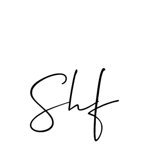 You should practise on your own different ways (Allison_Script) to write your name (Shf) in signature. don't let someone else do it for you. Shf signature style 2 images and pictures png