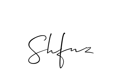 How to make Shfnz signature? Allison_Script is a professional autograph style. Create handwritten signature for Shfnz name. Shfnz signature style 2 images and pictures png