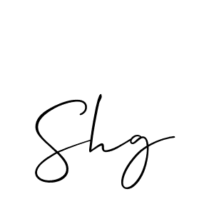 Use a signature maker to create a handwritten signature online. With this signature software, you can design (Allison_Script) your own signature for name Shg. Shg signature style 2 images and pictures png