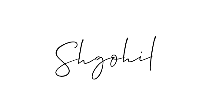 It looks lik you need a new signature style for name Shgohil. Design unique handwritten (Allison_Script) signature with our free signature maker in just a few clicks. Shgohil signature style 2 images and pictures png