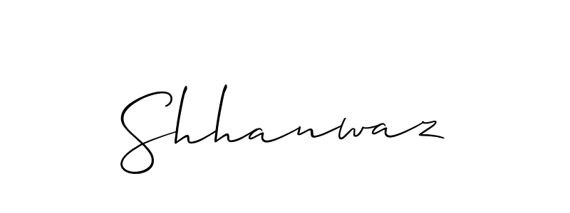 How to make Shhanwaz name signature. Use Allison_Script style for creating short signs online. This is the latest handwritten sign. Shhanwaz signature style 2 images and pictures png