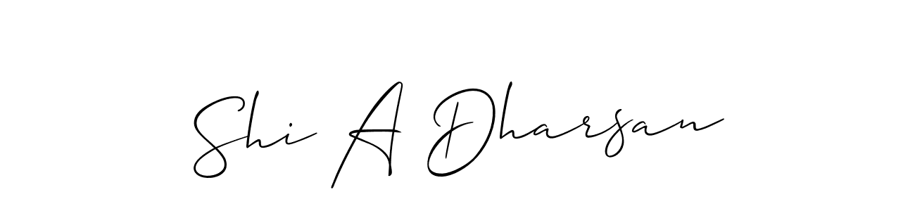 Also You can easily find your signature by using the search form. We will create Shi A Dharsan name handwritten signature images for you free of cost using Allison_Script sign style. Shi A Dharsan signature style 2 images and pictures png