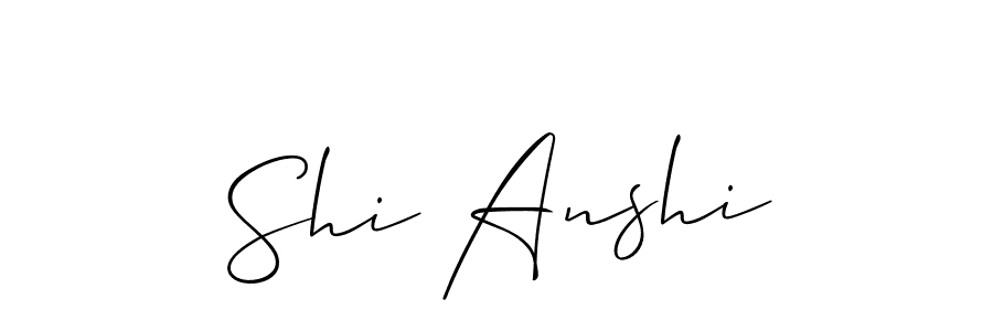 You should practise on your own different ways (Allison_Script) to write your name (Shi Anshi) in signature. don't let someone else do it for you. Shi Anshi signature style 2 images and pictures png