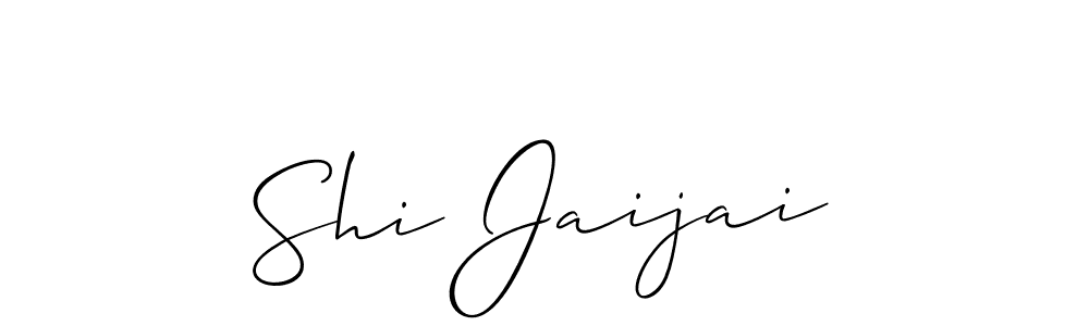 Also we have Shi Jaijai name is the best signature style. Create professional handwritten signature collection using Allison_Script autograph style. Shi Jaijai signature style 2 images and pictures png