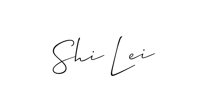 Shi Lei stylish signature style. Best Handwritten Sign (Allison_Script) for my name. Handwritten Signature Collection Ideas for my name Shi Lei. Shi Lei signature style 2 images and pictures png