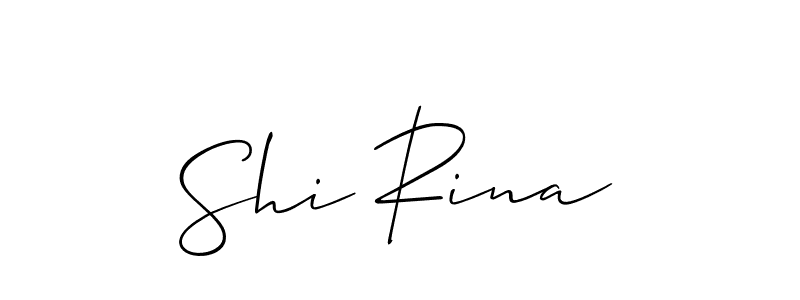 Shi Rina stylish signature style. Best Handwritten Sign (Allison_Script) for my name. Handwritten Signature Collection Ideas for my name Shi Rina. Shi Rina signature style 2 images and pictures png
