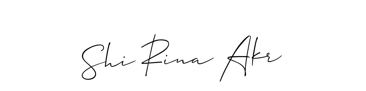 How to Draw Shi Rina Akr signature style? Allison_Script is a latest design signature styles for name Shi Rina Akr. Shi Rina Akr signature style 2 images and pictures png