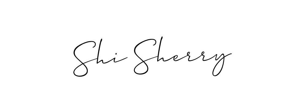 How to Draw Shi Sherry signature style? Allison_Script is a latest design signature styles for name Shi Sherry. Shi Sherry signature style 2 images and pictures png