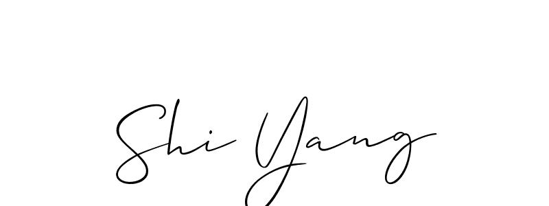 You should practise on your own different ways (Allison_Script) to write your name (Shi Yang) in signature. don't let someone else do it for you. Shi Yang signature style 2 images and pictures png