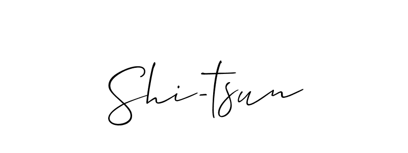 How to make Shi-tsun name signature. Use Allison_Script style for creating short signs online. This is the latest handwritten sign. Shi-tsun signature style 2 images and pictures png
