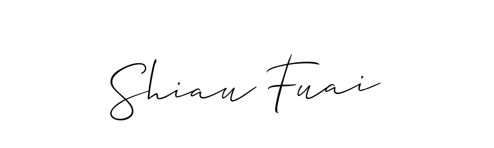It looks lik you need a new signature style for name Shiau Fuai. Design unique handwritten (Allison_Script) signature with our free signature maker in just a few clicks. Shiau Fuai signature style 2 images and pictures png