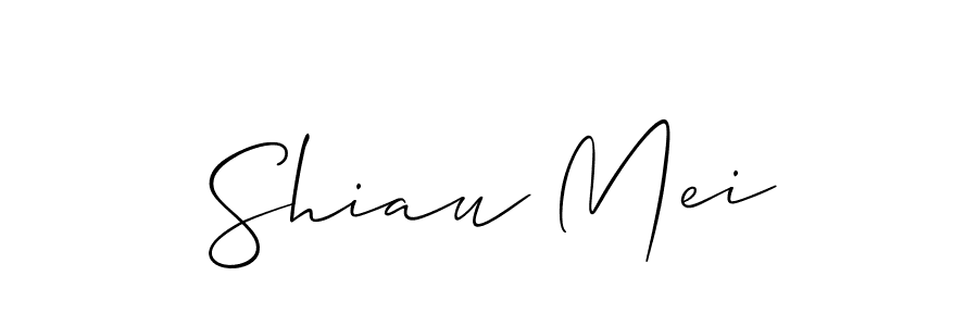 Also You can easily find your signature by using the search form. We will create Shiau Mei name handwritten signature images for you free of cost using Allison_Script sign style. Shiau Mei signature style 2 images and pictures png