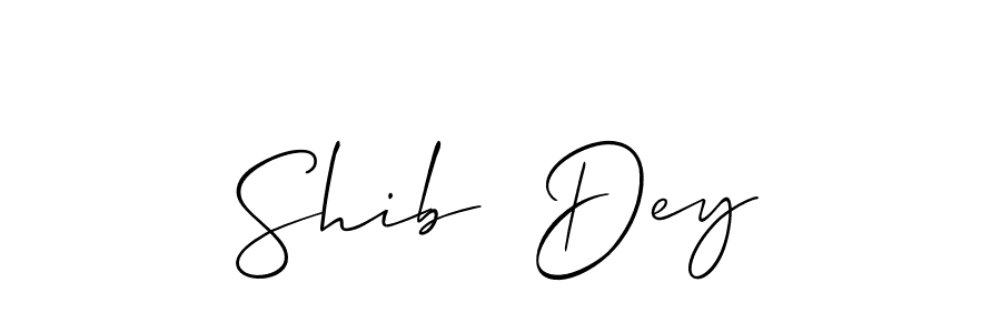 Use a signature maker to create a handwritten signature online. With this signature software, you can design (Allison_Script) your own signature for name Shib  Dey. Shib  Dey signature style 2 images and pictures png