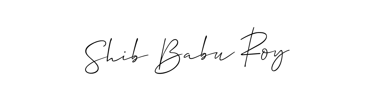 You should practise on your own different ways (Allison_Script) to write your name (Shib Babu Roy) in signature. don't let someone else do it for you. Shib Babu Roy signature style 2 images and pictures png
