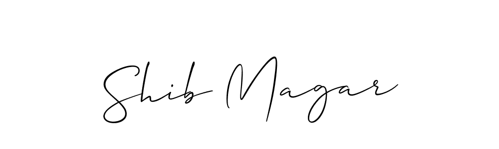 Similarly Allison_Script is the best handwritten signature design. Signature creator online .You can use it as an online autograph creator for name Shib Magar. Shib Magar signature style 2 images and pictures png