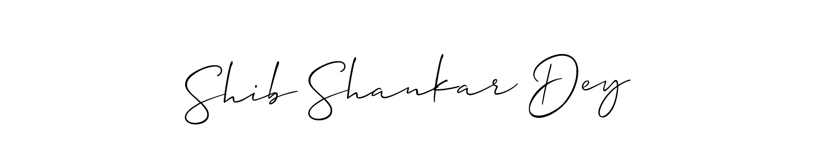 Make a beautiful signature design for name Shib Shankar Dey. With this signature (Allison_Script) style, you can create a handwritten signature for free. Shib Shankar Dey signature style 2 images and pictures png