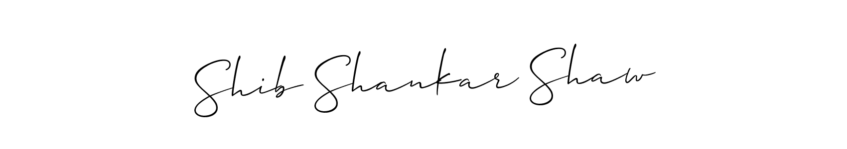 How to make Shib Shankar Shaw name signature. Use Allison_Script style for creating short signs online. This is the latest handwritten sign. Shib Shankar Shaw signature style 2 images and pictures png