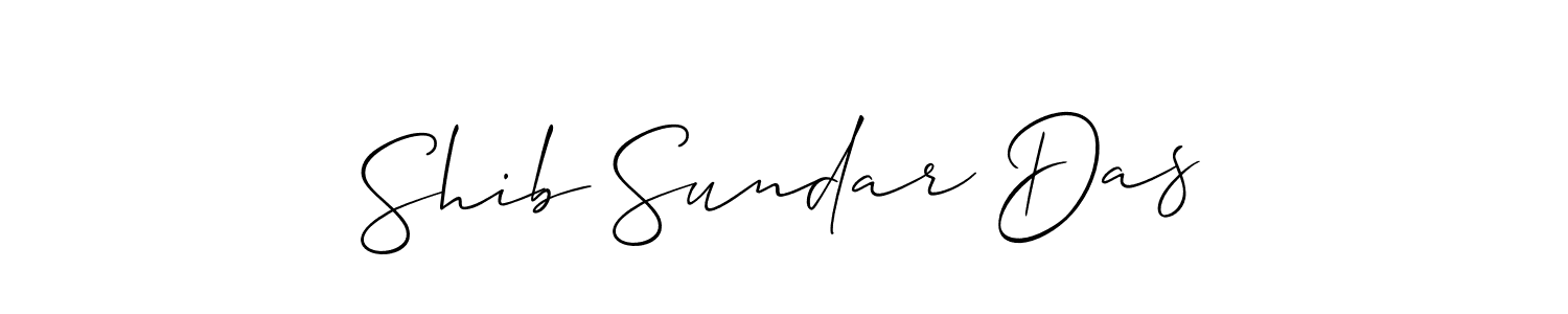 Create a beautiful signature design for name Shib Sundar Das. With this signature (Allison_Script) fonts, you can make a handwritten signature for free. Shib Sundar Das signature style 2 images and pictures png