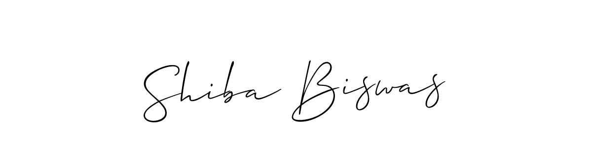 Create a beautiful signature design for name Shiba Biswas. With this signature (Allison_Script) fonts, you can make a handwritten signature for free. Shiba Biswas signature style 2 images and pictures png