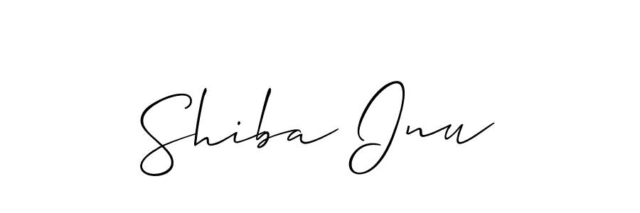 Allison_Script is a professional signature style that is perfect for those who want to add a touch of class to their signature. It is also a great choice for those who want to make their signature more unique. Get Shiba Inu name to fancy signature for free. Shiba Inu signature style 2 images and pictures png