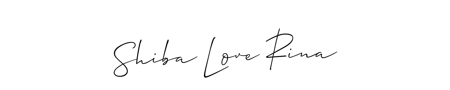 Similarly Allison_Script is the best handwritten signature design. Signature creator online .You can use it as an online autograph creator for name Shiba Love Rina. Shiba Love Rina signature style 2 images and pictures png