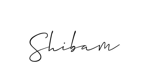 How to make Shibam signature? Allison_Script is a professional autograph style. Create handwritten signature for Shibam name. Shibam signature style 2 images and pictures png