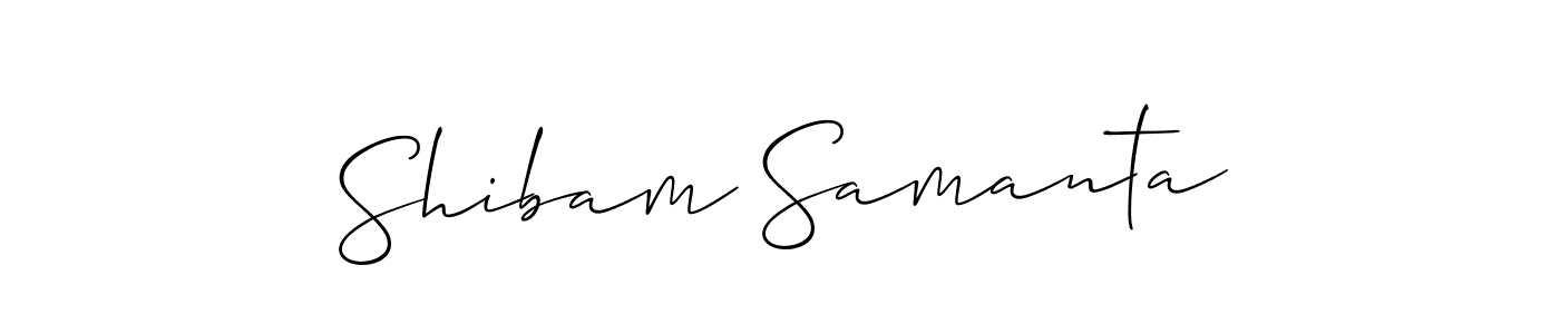 Shibam Samanta stylish signature style. Best Handwritten Sign (Allison_Script) for my name. Handwritten Signature Collection Ideas for my name Shibam Samanta. Shibam Samanta signature style 2 images and pictures png