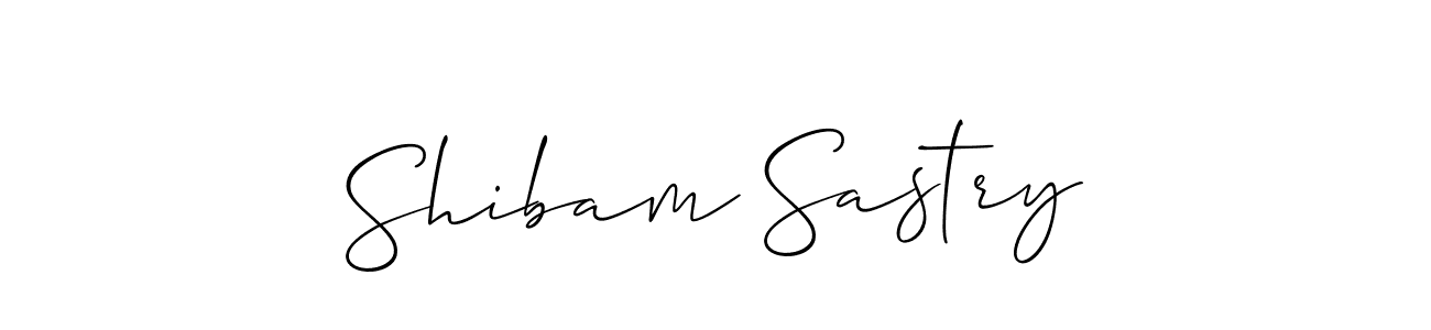 It looks lik you need a new signature style for name Shibam Sastry. Design unique handwritten (Allison_Script) signature with our free signature maker in just a few clicks. Shibam Sastry signature style 2 images and pictures png
