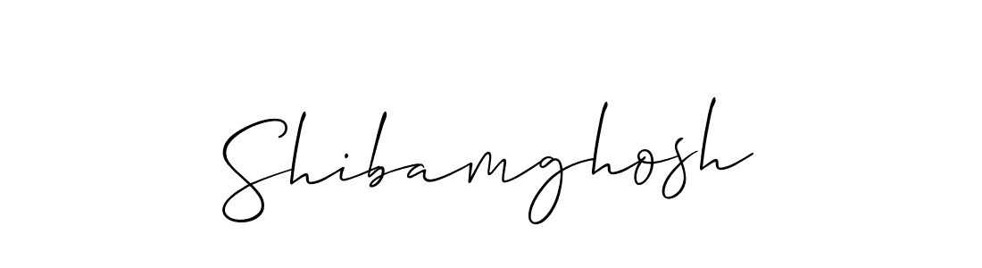 How to make Shibamghosh signature? Allison_Script is a professional autograph style. Create handwritten signature for Shibamghosh name. Shibamghosh signature style 2 images and pictures png