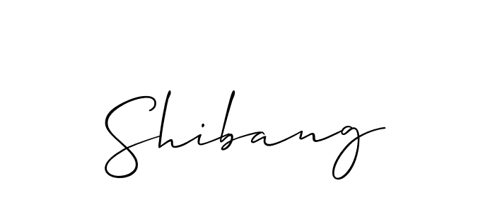 How to make Shibang signature? Allison_Script is a professional autograph style. Create handwritten signature for Shibang name. Shibang signature style 2 images and pictures png