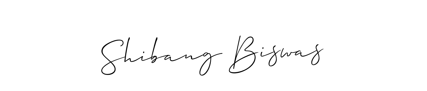 Similarly Allison_Script is the best handwritten signature design. Signature creator online .You can use it as an online autograph creator for name Shibang Biswas. Shibang Biswas signature style 2 images and pictures png