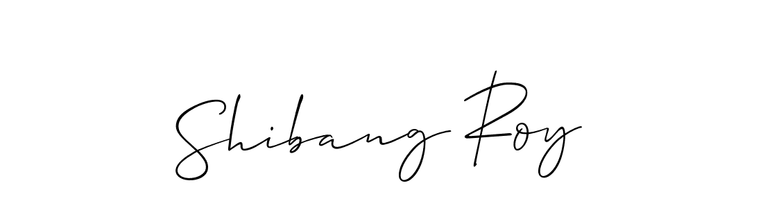 Also You can easily find your signature by using the search form. We will create Shibang Roy name handwritten signature images for you free of cost using Allison_Script sign style. Shibang Roy signature style 2 images and pictures png